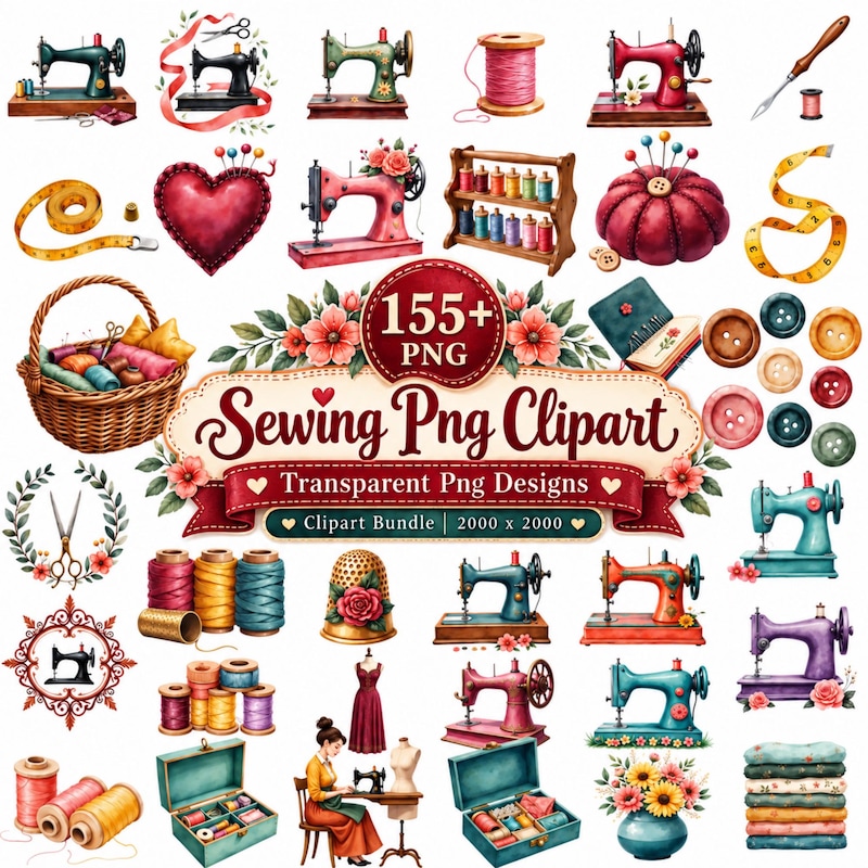 Clipart Needle and Thread - Etsy