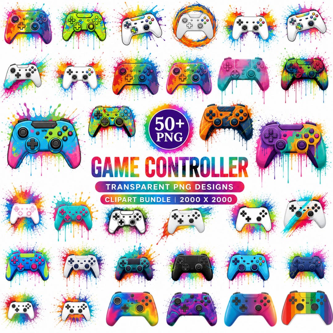 54 Game Controller Png Clipart Bundle, Video Game High Quality PNG ...