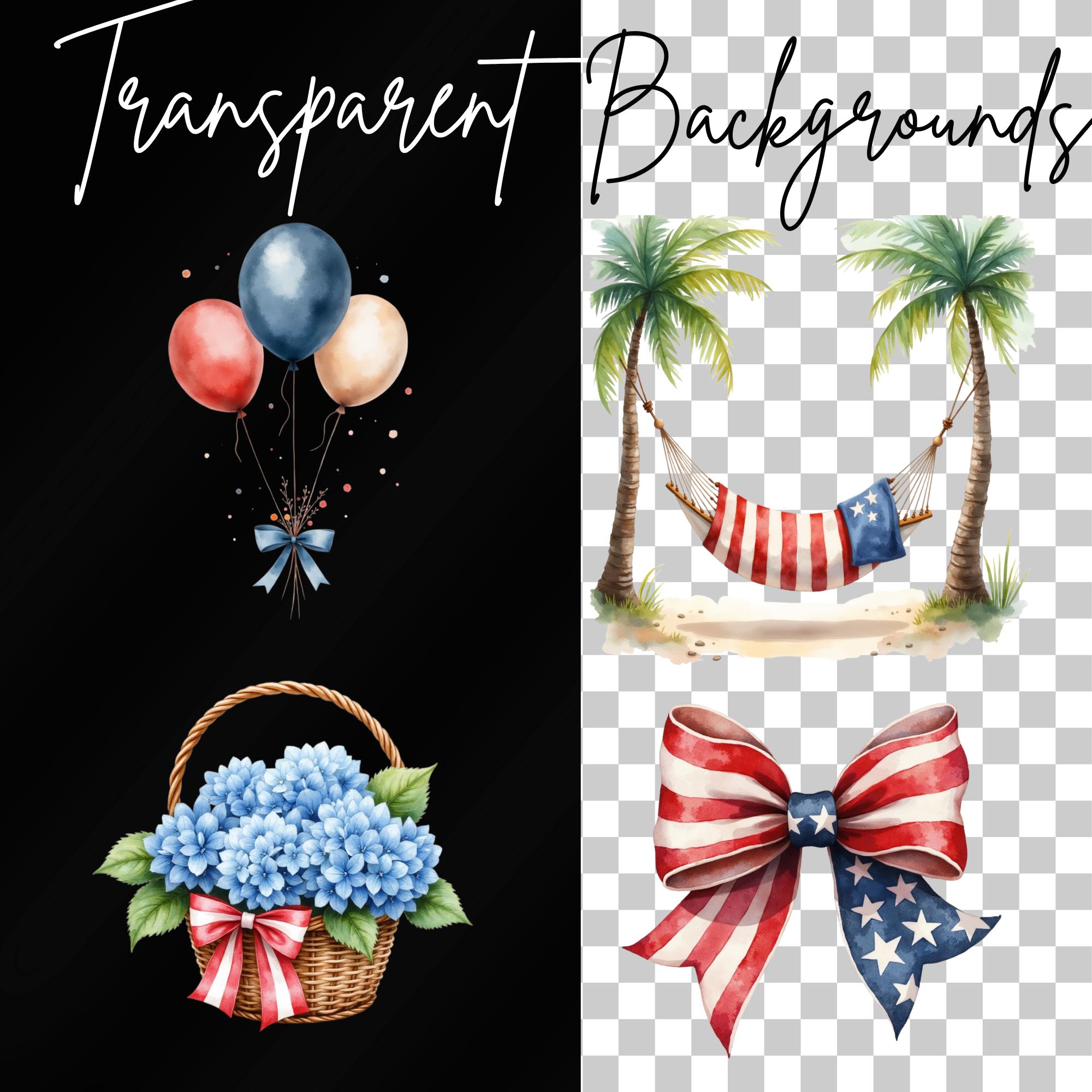 50+ Watercolor Patriotic Clipart Bundle, 4th of July Independence Day ...