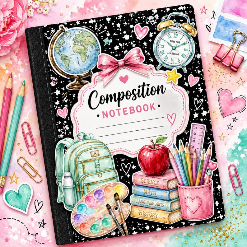80+ School Supplies Clipart Bundle, Watercolor Classroom PNG, Back to ...