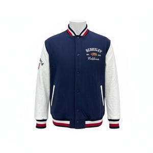 Berkeley California inspired Women's Baseball jacket-Navy
