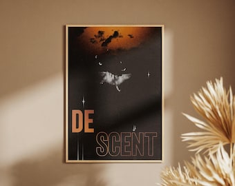 Icarus Falling Angel Print | Dark Academia Greek Myth Wall Art