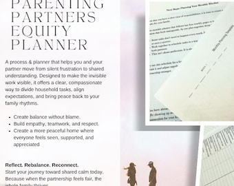 Parenting Partners Equity Planner | Shared Household Task & Mental Load Planner for Couples | Family Organization Schedule (Printable PDF)
