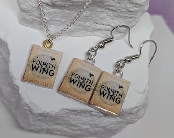 Mini Book Necklace and Earring Jewellery Set