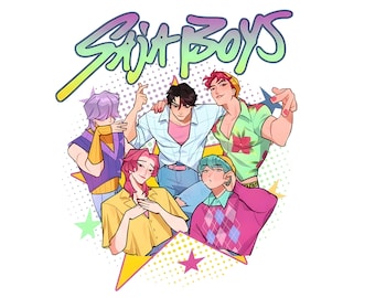 Saja Boys Kpop PNG / Anime Idol Group, Demon Hunters Art (download digitale)