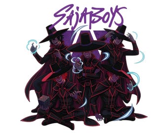 Saja Boys PNG / Kpop Demon Hunters Anime Idol Group Clipart (download digitale)