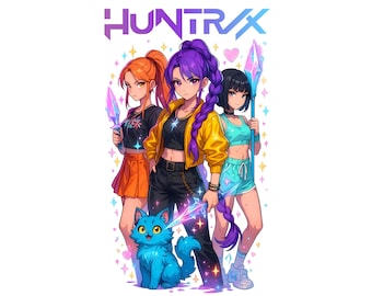 Kpop Huntrix PNG / Saja Girls Anime Fan Art Clipart (download digitale)
