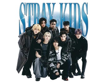 Stray Kids PNG / Design della maglietta bootleg del tour mondiale degli SKZ / Grafica per t-shirt Kpop / Download digitale