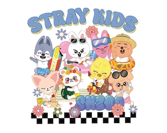 Stray Kids SKZOO Chibi Characters PNG / Kpop Fan Art Sublimazione (Download Digitale)