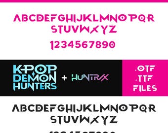 Kpop Demon Hunters Font Bundle | Huntrix Typeface (Digital Download)
