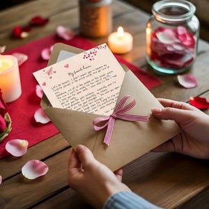 Valentine Love Letter Printable | Romantic & Funny Fill-In Letter | Editable PDF | Anniversary Gift for Him or Her