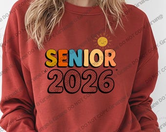 Senior 2026 Retro Design | Graduation SVG PNG (Digital Download)