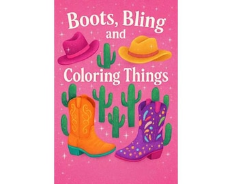 Western Cowgirl Coloring Book | Boots, Hats & Horses (PDF Download)