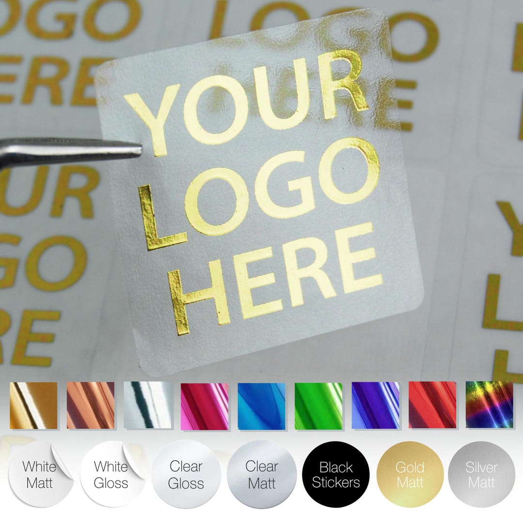 Bc Rounded Stickers Foil Rounded Corner Square Stickers – Personalised Logo Labels for ...