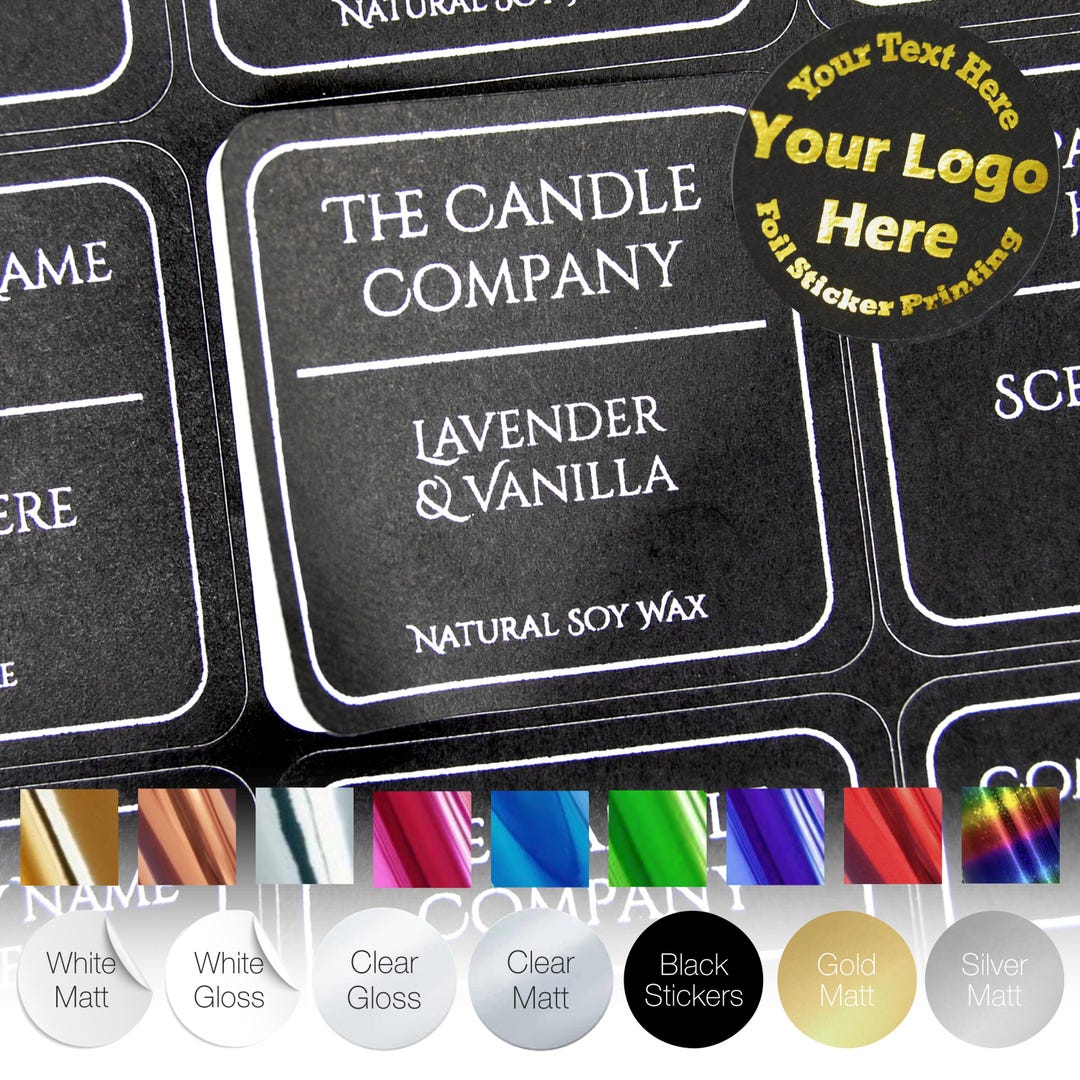 Personalized Candle Sticker Labels: Custom Candle Making Supplies - Etsy