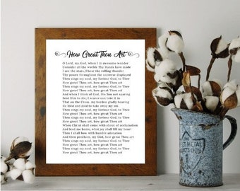 How Great Thou Art - Hymn - Digital Download, PDF, Instant Download