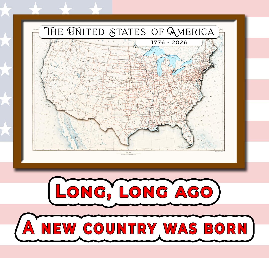 United States 250 Years Printable Poster. Instant Download - Etsy