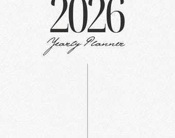 2026 Planner – Minimalist Printable Planner | Organize Your Year