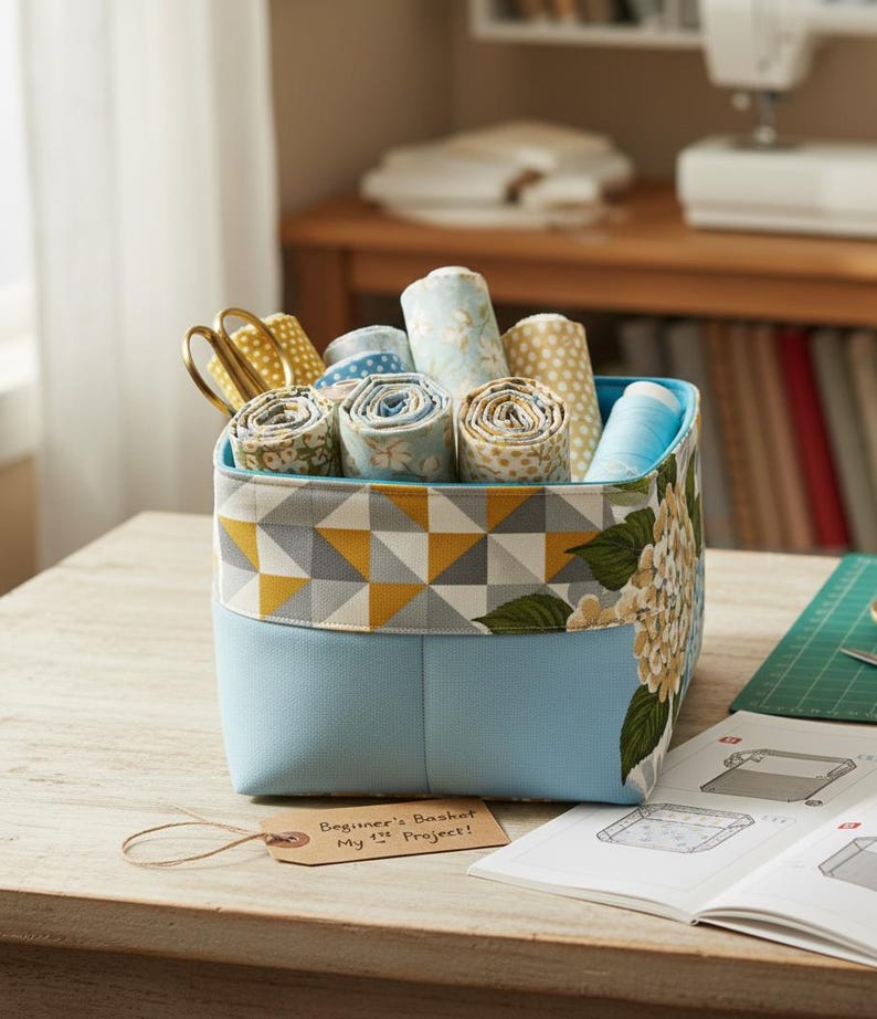Fabric Storage Basket Sewing Pattern | Easy Beginner PDF Tutorial - Etsy