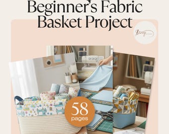 Fabric Storage Basket Sewing Pattern | Easy Beginner PDF Tutorial