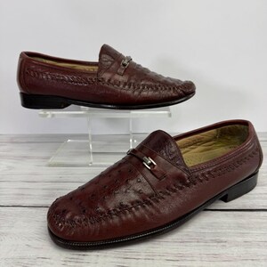 Royal Imperial Florsheim Mens Brown Leather‎ Loafer Shoes Size 10 Metal Bit Florsheim Imperial Light Brown Bicycle Toe Tasseled Loafer  main image 4