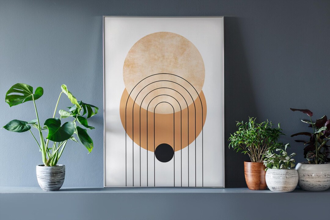 Boho Geometric Art Print "nova" - Contemporary Wall Decor - Etsy