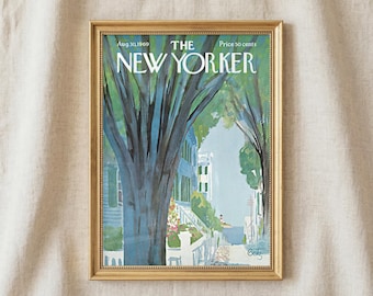 New Yorker Magazine Cover August 1969 Retro Poster