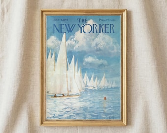 New Yorker Magazine Cover June 1959 Contemporary Poster