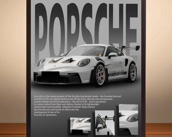 Lámina de arte mural del Porsche 911 GT3RS