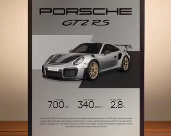 Póster de pared del Porsche GT2R
