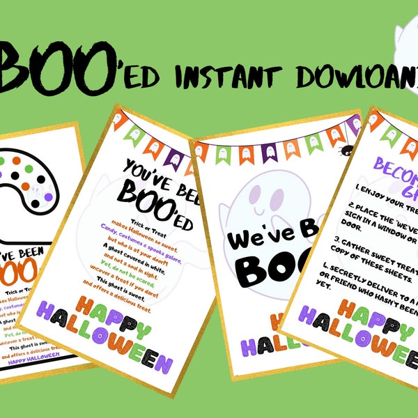 Halloween You've Been Booed Spiel | We've Been Booed Printable | Halloween Geschenke | Halloween Kinder | Halloween und Freunde | Halloween Geist