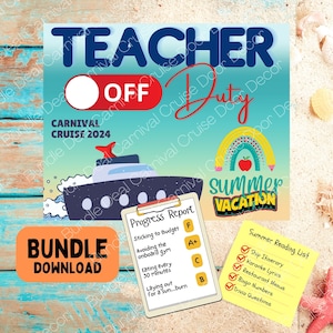 BUNDLE DIGITAL DOWNLOAD | Carnival Cruise Door Decorations | Teacher Door Signs | Carnival Cruise| Cruise Door | Cabin Door | Door Magnet