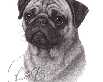 Pug Chanページ Pug Japanese Styled 8 X 10 Print - Etsy