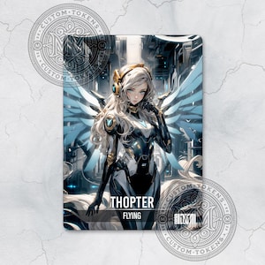 THOPTER con ficha voladora - 1/1 (THPB24) - Ficha de arte personalizada - Estilo anime - Impresionante ángel autómata: belleza en precisión