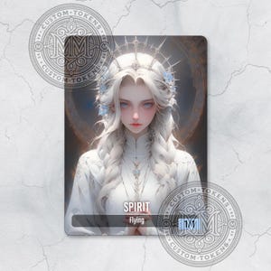 SPIRIT Token - Green - Custom Art Token - Anime style - Waifu - Gorgeous Crown Spirit