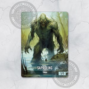 SAPROLING Token - Green - Custom Art Token - Anime style - Swamp Monster