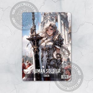 Jeton soldat humain - 1/1 (24 HUR) - jeton d'art personnalisé - style anime - superbe soldat : force gracieuse au combat