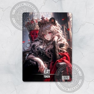 RAT Token - 1/1 (RAT24) - Custom Art Token - Anime style - Stunning Rat Empress: Grace in Shadows