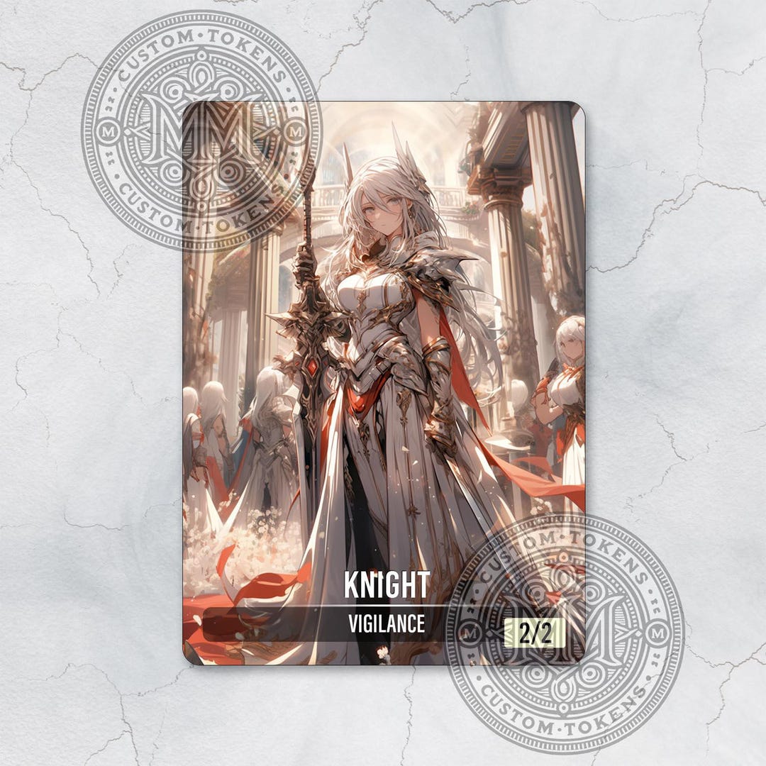 KNIGHT Token 2/2 - Custom Art Token - Anime Style - Radiant Sentinel ...