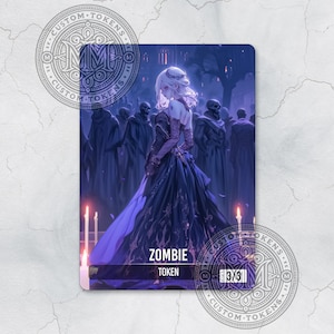 ZOMBIE Token 3/3 - Benutzerdefinierte Art Token - Anime Stil - Die Rückkehr der Lovely Undead: Wunderschöne Zombie Revival