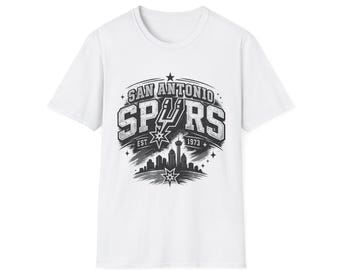 San Antonio Spurs Skyline Graphic T-Shirt | Basketball City Retro