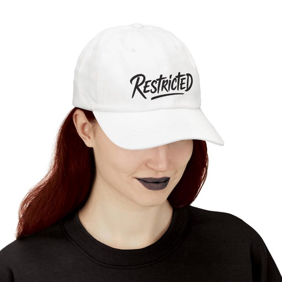 Restricted Dad Cap – Minimal Embroidered Streetwear Hat – Cotton Unstructured Cap