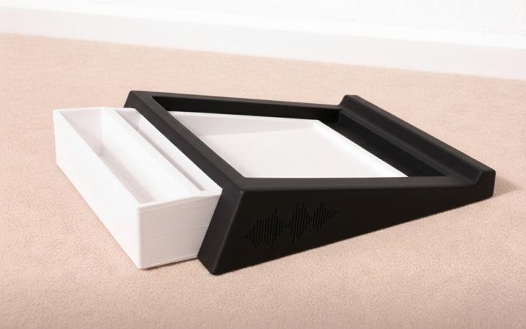 Studio Monitor Risers Angled Desktop Speaker Stands With Integrated Drawer | Studio Monitor ...