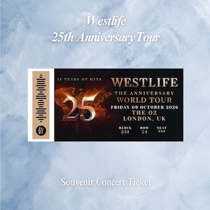 Westlife 25th Anniversary Ticket - Etsy