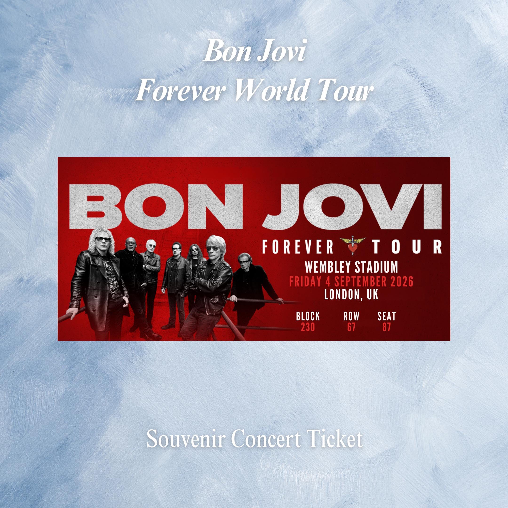 Bon Jovi - Forever World Tour 2026 -personalisable Souvenir