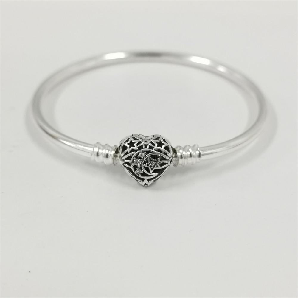 Pandora Celestial Heart Clasp Bangle - Etsy