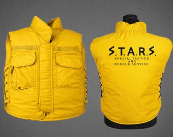 Colete Tático Militar Amarelo | Cosplay Inspirado no Chris da STARS | Roupa para Jogo de Sobrevivência | Combate Utilitário