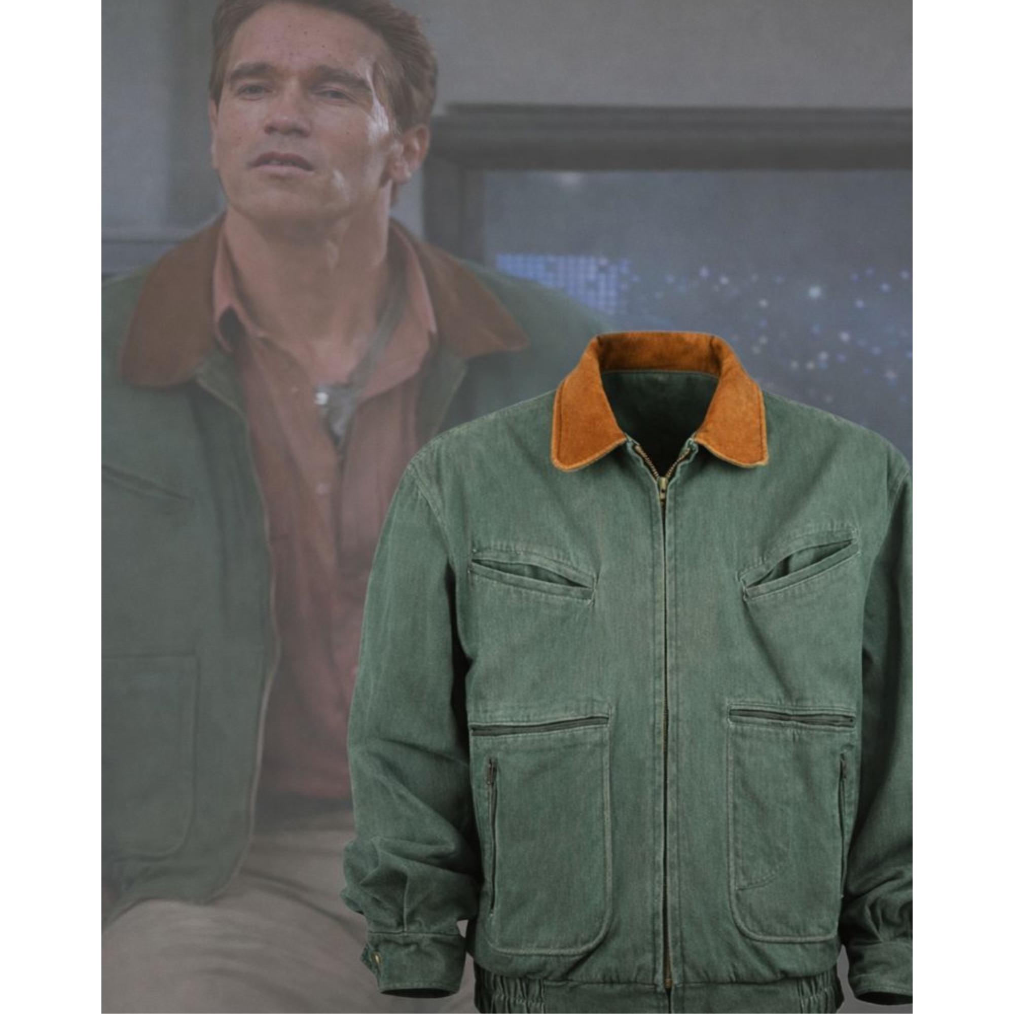 ✨LOISロイスオリーブグリーン レザー ミリタリージャケット Total Recall Jacket | Douglas Quaid Green Cotton Sci-fi Coat - Etsy