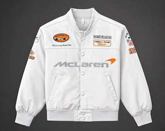 McLaren Racing Bomber Jacket, Unisex Motorsport Streetwear Coat