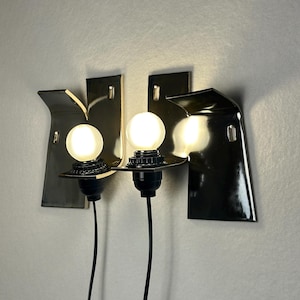 Paar zilvergrijze keramische wandkandelaar, moderne plug-in lamp, eenvoudig te installeren voor slaapkamers, woonkamers en eetkamers, wandmontagelamp